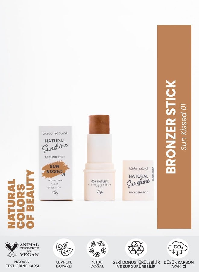Bade Natural Bronzer Stick Sun Kissed 01 – 100% Natural Creamy Contour & Glow Stick – Mica Mineral Radiance, Hydrating & Blendable - Image 2